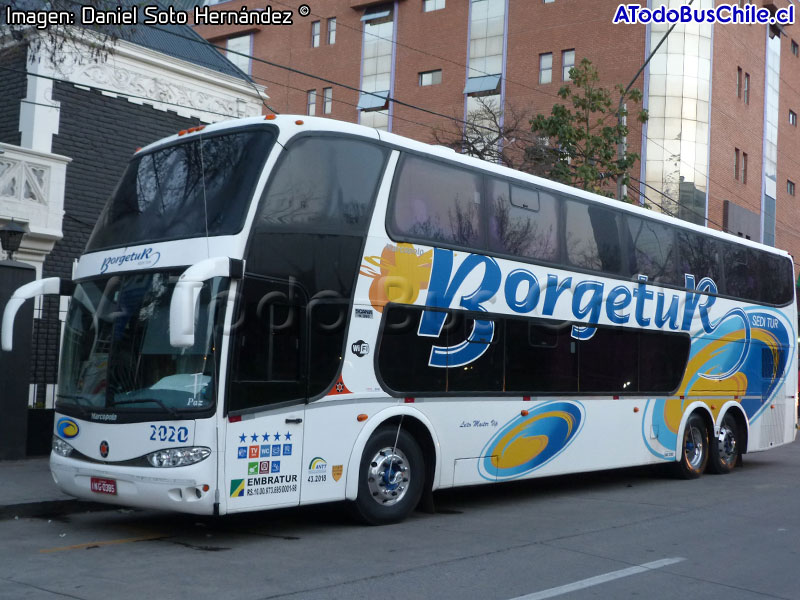Marcopolo Paradiso G6 1800DD / Scania K-380 / Borgetur (Río Grande do Sul - Brasil)