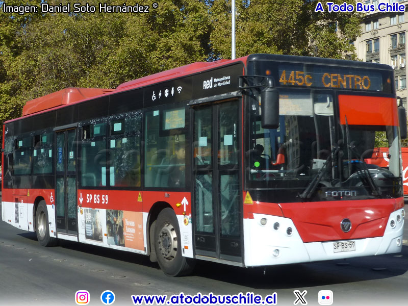Foton E-Bus U-12 SC / Servicio Troncal 445c (T1025)