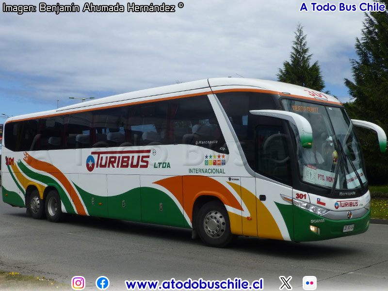 Marcopolo Paradiso G7 1200 / Scania K-400B eev5 / Turibus Ltda. (Auxiliar Cruz del Sur)