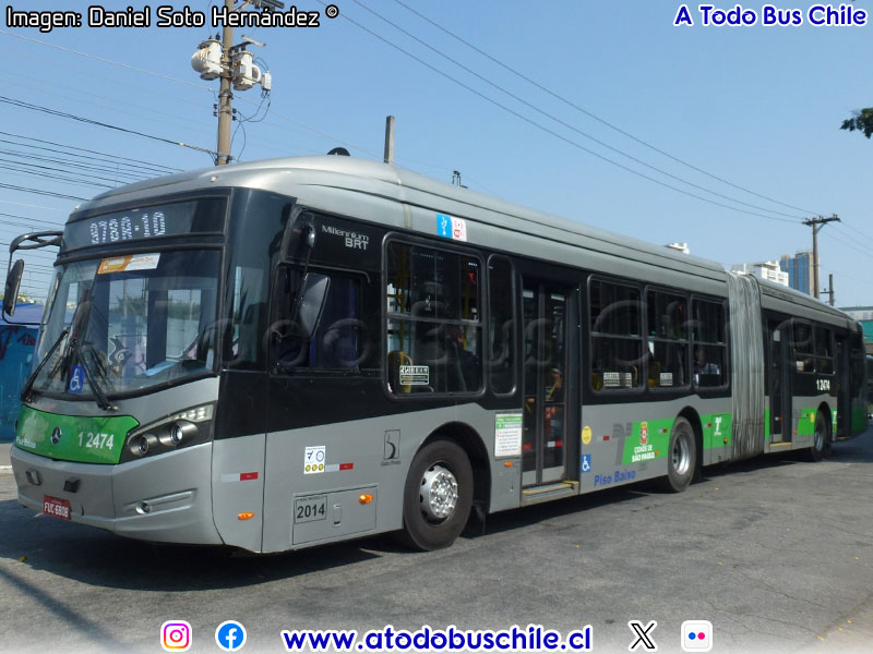 Induscar Caio Millennium BRT / Mercedes Benz O-500UDA-3736 BlueTec5 / Línea N° 978A São Paulo (Brasil)
