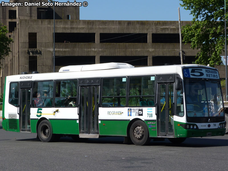 NuovoBus Menghi / Agrale MT-15.0LE / Línea N° 5 Av. Piedrabuena - Retiro (Buenos Aires - Argentina)