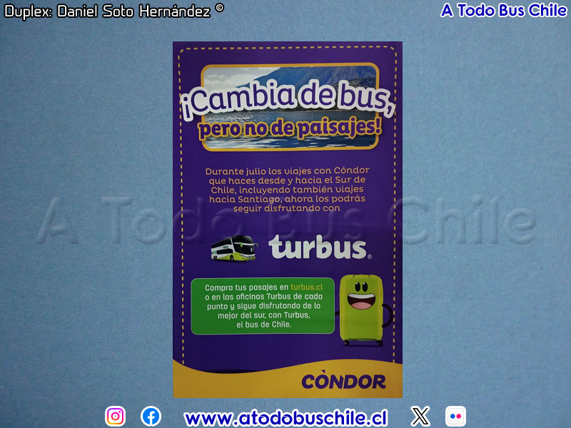 Aviso Público Fin de Operaciones Cóndor Bus Zona Sur