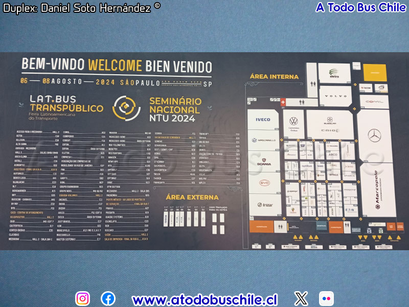 Mapa Esquemático Feria Latinoamericana del Transporte LatBus Transpúblico Brasil 2024