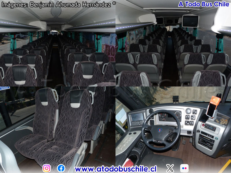 Interiores Unidad N° 1921 Buses Viajaquí | Irizar i6 3.50 / Scania K-400B eev5