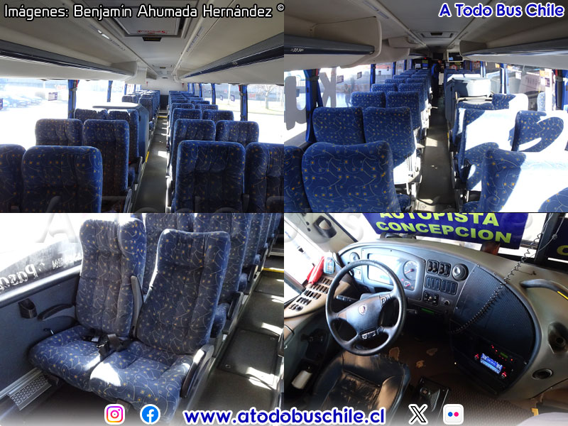 Interiores Unidad N° 466 Línea Azul | Irizar Century III 3.90 / Scania K-380B