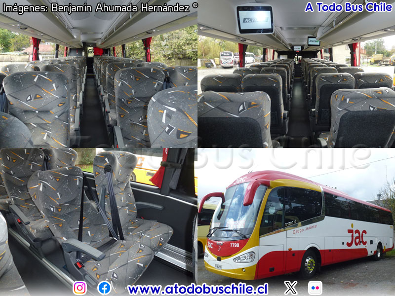 Interiores Unidad N° 7798 Buses JAC | Irizar i6 3.70 / Mercedes Benz O-500RS-1936 BlueTec5