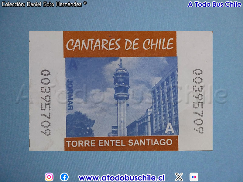Boleto Adulto Cantares de Chile S.A.