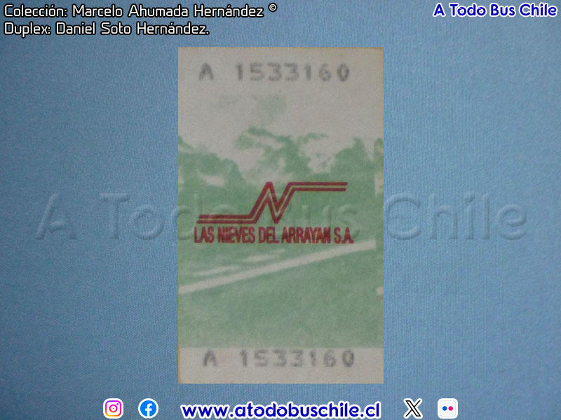 Boleto Adulto Línea N° 390 Santiago Centro - Peñalolén (E.T.P. Las Nieves del Arrayán S.A.)