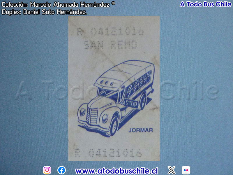 Boleto Adulto Línea N° 24 San Remo (Concepción Metropolitano)