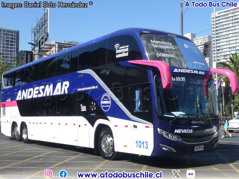 Comil Campione Invictus DD / Scania K-450CB eev5 / Andesmar Chile (Auxiliar Nevada Internacional)