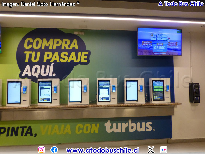 Zona de Equipos Autoservicio Terminal Alameda Tur Bus