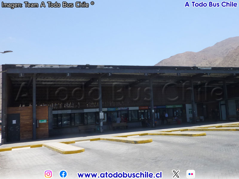 Zona de Andenes y Boleterías Terminal de Buses Tocopilla (Región de Antofagasta)
