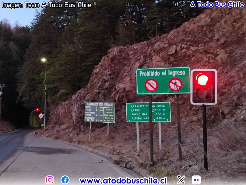Boca Norte Túnel Las Raíces (Ruta R-181 Región de La Araucanía)