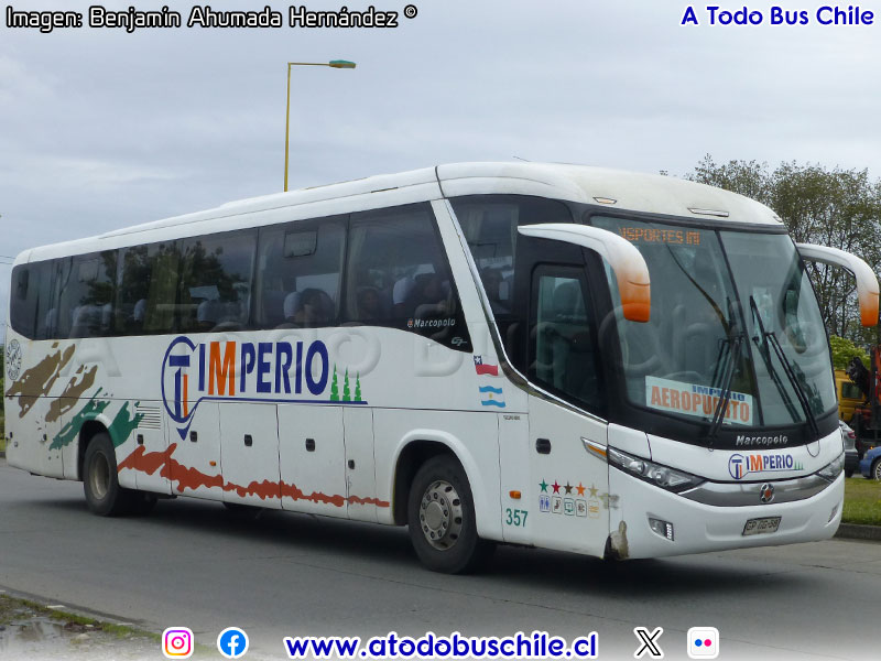Marcopolo Paradiso G7 1050 / Scania K-360B eev5 / Transportes Imperio (Servicio Puerto Montt - Aeropuerto El Tepual)