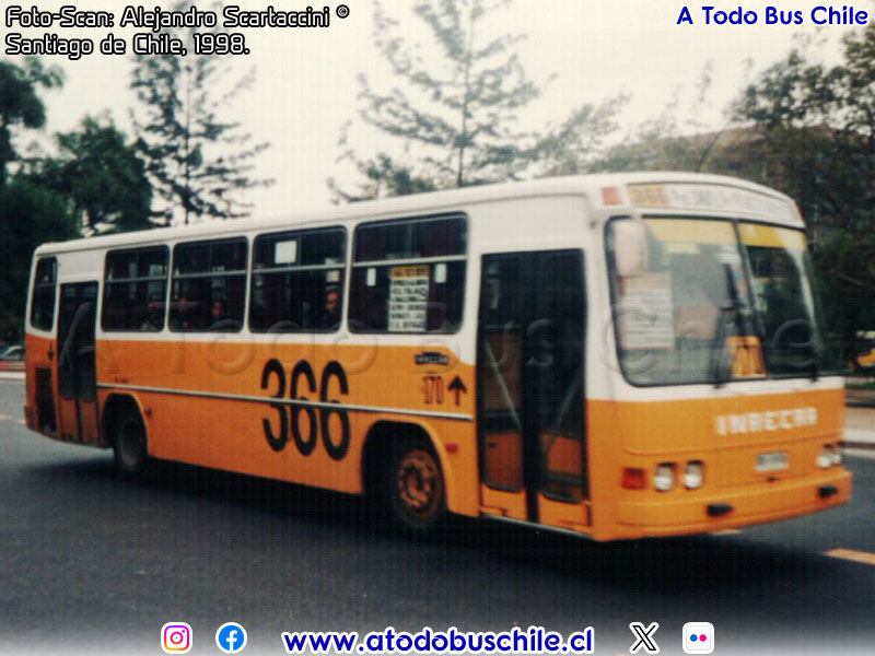 Inrecar Sagitario / Mercedes Benz OH-1420 / Línea Nº 366 Población Dávila - Villa Andes del Sur  (Yarur - Sumar N° 16 S.A.)