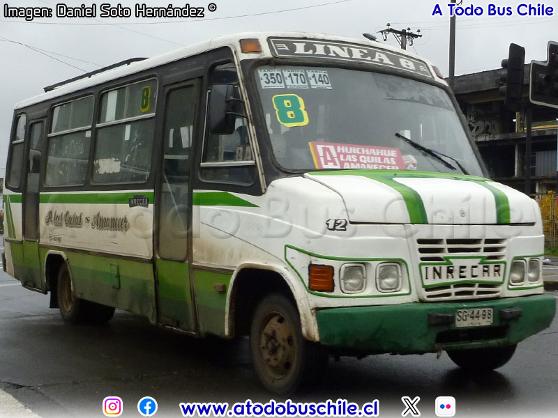 Inrecar / Mercedes Benz LO-814 / Línea N° 8 Temuco