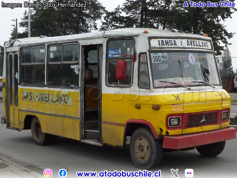 DE.CA.RO.LI. Pía I / Mercedes Benz LO-708E / Línea N° 1 IANSA - Avellano (Los Angeles)