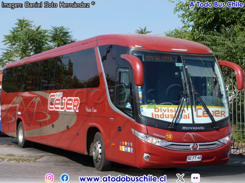 Marcopolo Viaggio G7 1050 / Volvo B-380R Euro5 / Buses CEJER (Al servicio de Joy Global Chile S.A.)