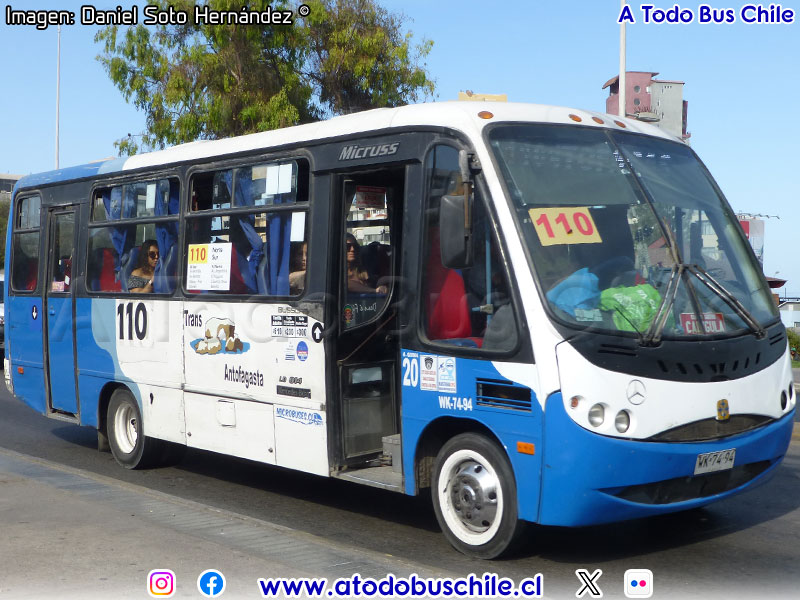 Busscar Micruss / Mercedes Benz LO-914 / Línea N° 110 Trans Antofagasta
