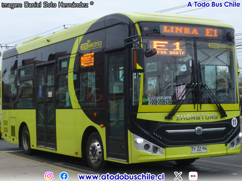 Zhong Tong LCK6850EVG / ETRAPAS S.A. Línea E-1 Nuevo Norte - Máximo Lira (Arica)