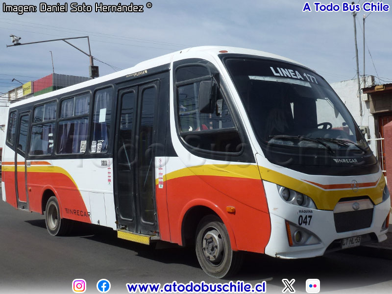 Inrecar Géminis Puma / Mercedes Benz LO-916 BlueTec5 / Línea N° 177 S.A. (Calama)