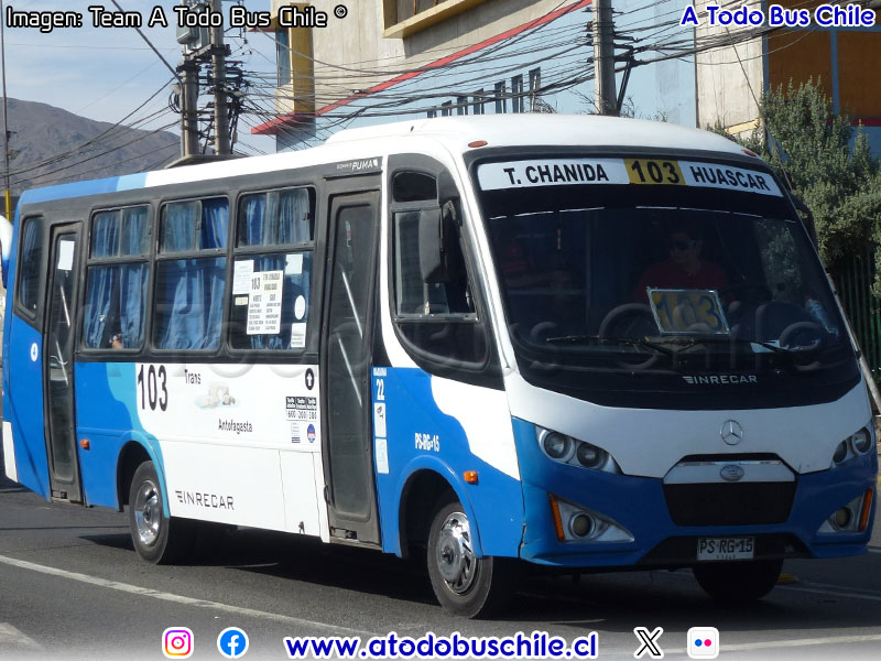 Inrecar Géminis Puma / Mercedes Benz LO-916 BlueTec5 / Línea N° 103 Trans Antofagasta