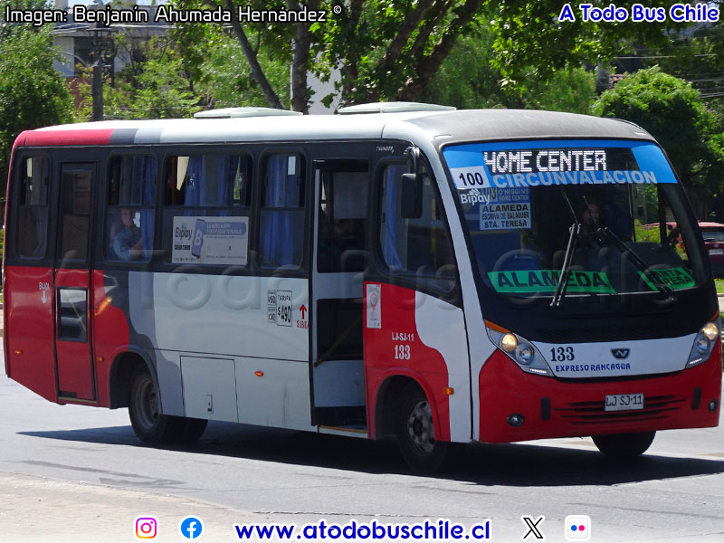 Neobus Thunder + / Agrale MA-9.2 Euro V / Línea 100 Circunvalación (Expreso Rancagua) Trans O'Higgins