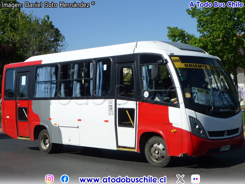 Maxibus Astor / Agrale MA-9.2 Euro V / Línea N° 600 Oriente - Poniente (Buses Cordillera) Trans O'Higgins