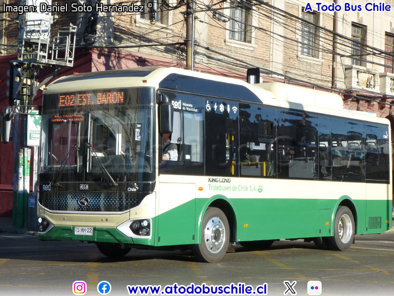 King Long XMQ6900G E-Tech / Línea E-02 Estación Barón - San Roque Red Valparaíso de Movilidad