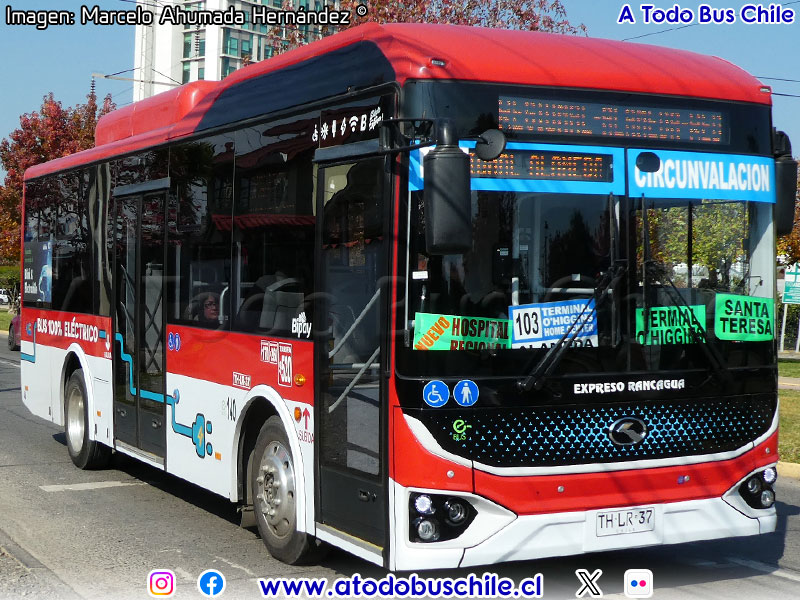 King Long XMQ6900G E-Tech / Línea 100 Circunvalación (Expreso Rancagua) Trans O'Higgins