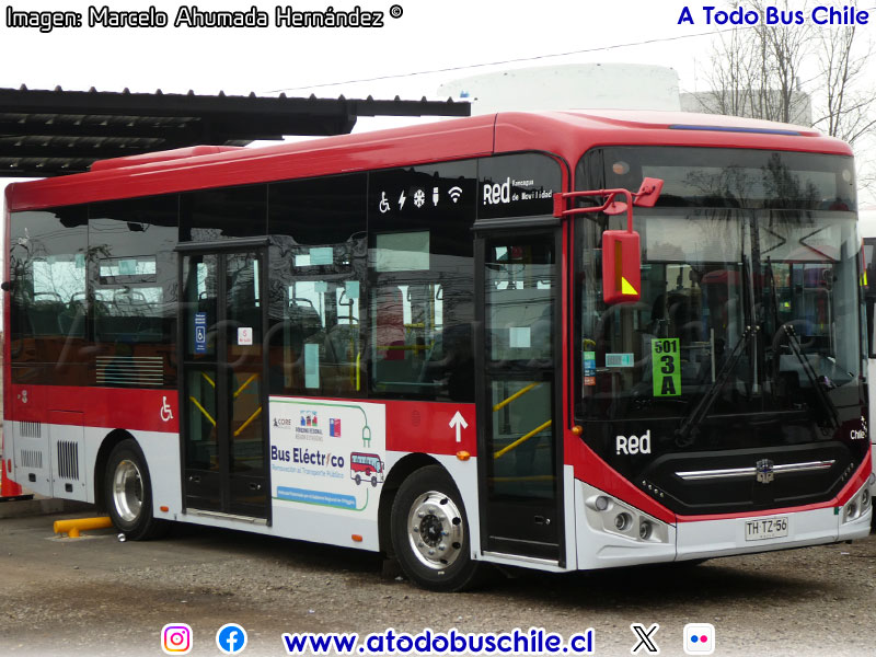 Zhong Tong LCK6106EVG / Línea N° 500 Buses 25 (Norte - Poniente) Trans O'Higgins