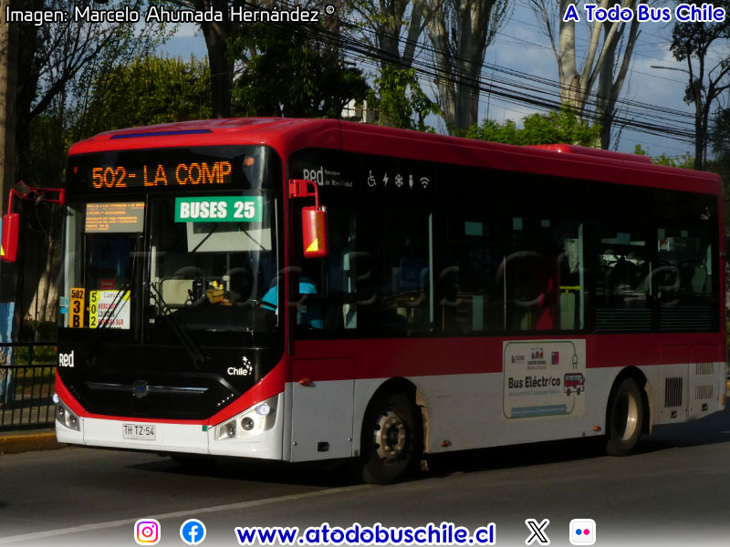 Zhong Tong LCK6106EVG / Línea N° 500 Buses 25 (Norte - Poniente) Trans O'Higgins