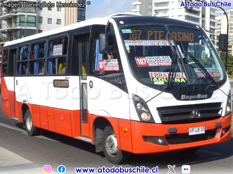BepoBus Nàscere / Mercedes Benz LO-916 BlueTec5 / Transportes BP S.p.A. (Gran Valparaíso)