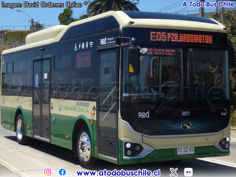 King Long XMQ6106GE / Línea E-05 Estación Puerto - Plaza Waddington Red Valparaíso de Movilidad