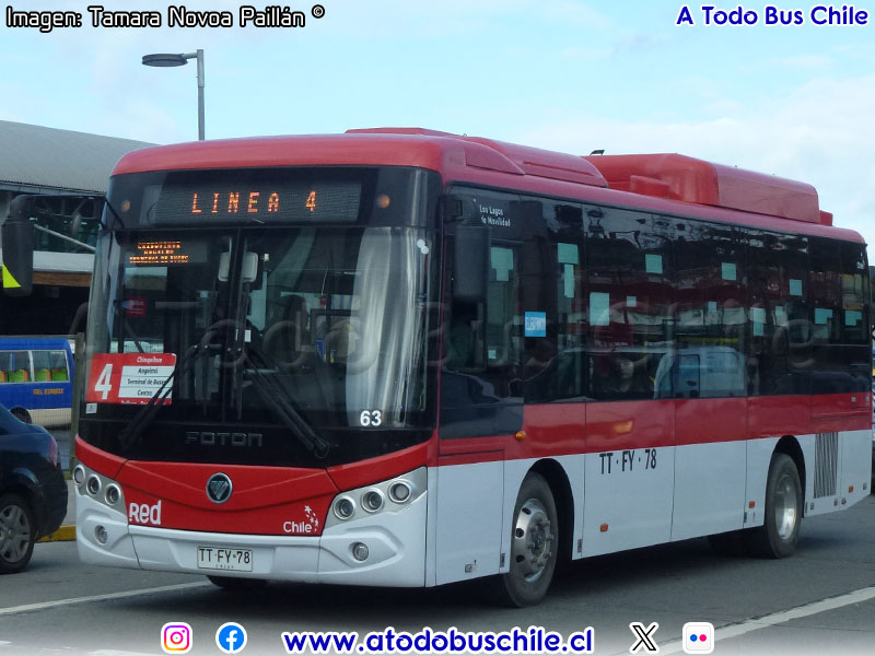 Foton E-Bus U-9 SC / Línea N° 4 Transportes Chinquihue Ltda. (Puerto Montt)