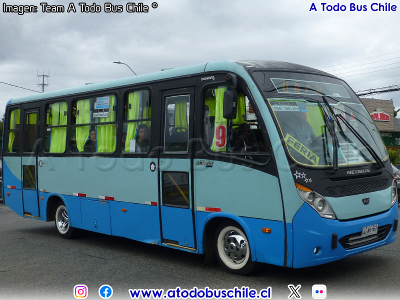 Neobus Thunder + / Agrale MA-9.2 Euro V / Línea N° 9 Valdivia