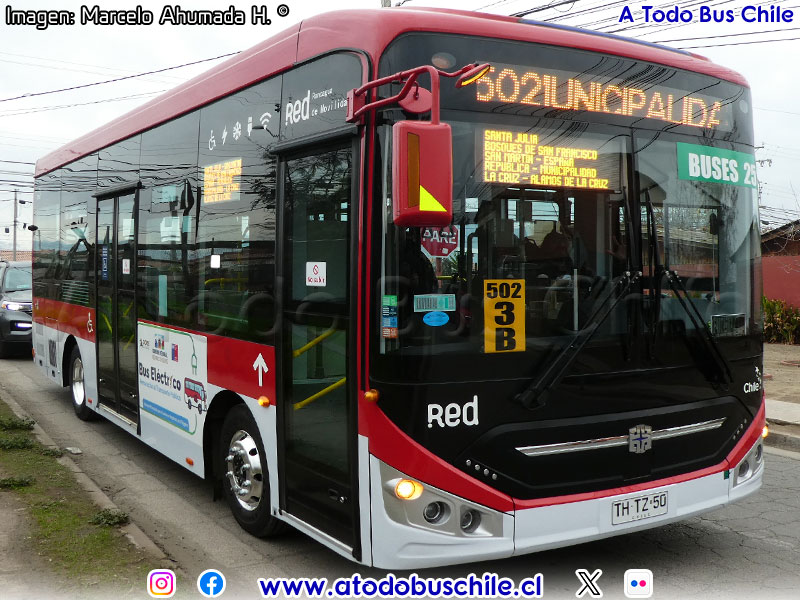 Zhong Tong LCK6106EVG / Línea N° 500 Buses 25 (Norte - Poniente) Trans O'Higgins