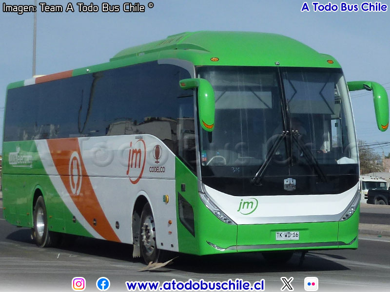 Zhong Tong LCK6129H EVG / Buses JM (Al servicio de CODELCO División Norte)
