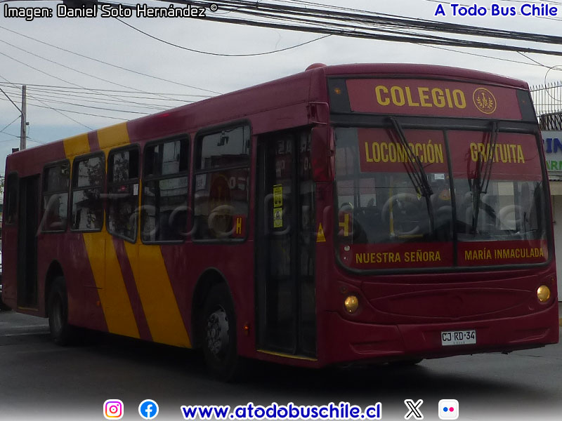 Induscar Caio Mondego H / Mercedes Benz O-500U-1726 / Colegio María Inmaculada (El Bosque - Santiago)