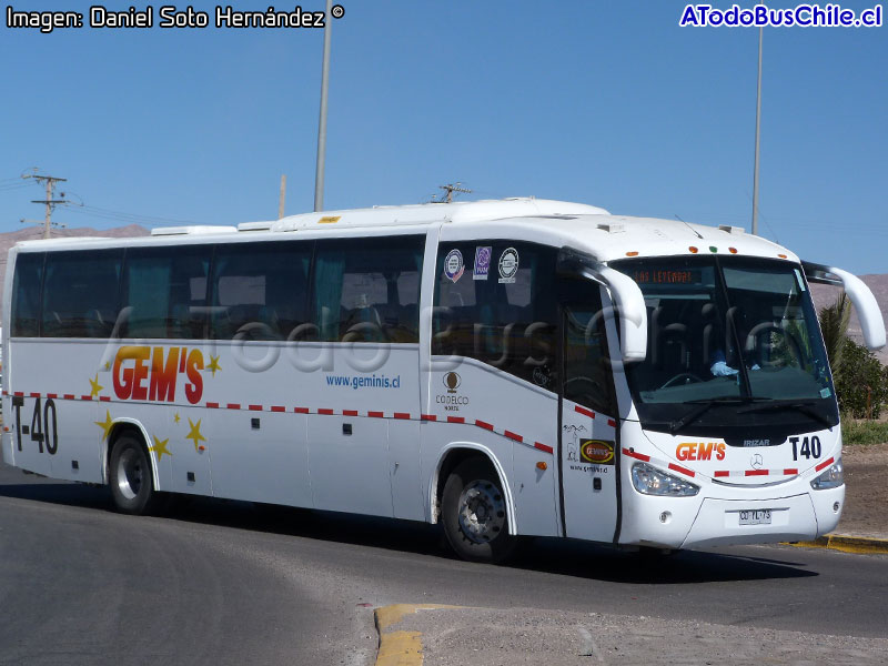 Irizar Century III 3.40 / Mercedes Benz O-500RS-1836 / Géminis (Al servicio de CODELCO División Norte)