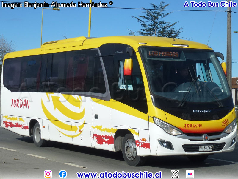 Marcopolo Senior / Mercedes Benz LO-916 BlueTec5 / Buses Jordan (Al servicio de Pesquera Los Fiordos S.A.)