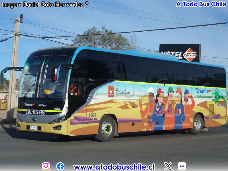 Yutong T132BEV / Tandem (Al servicio de CODELCO División El Salvador)